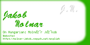 jakob molnar business card